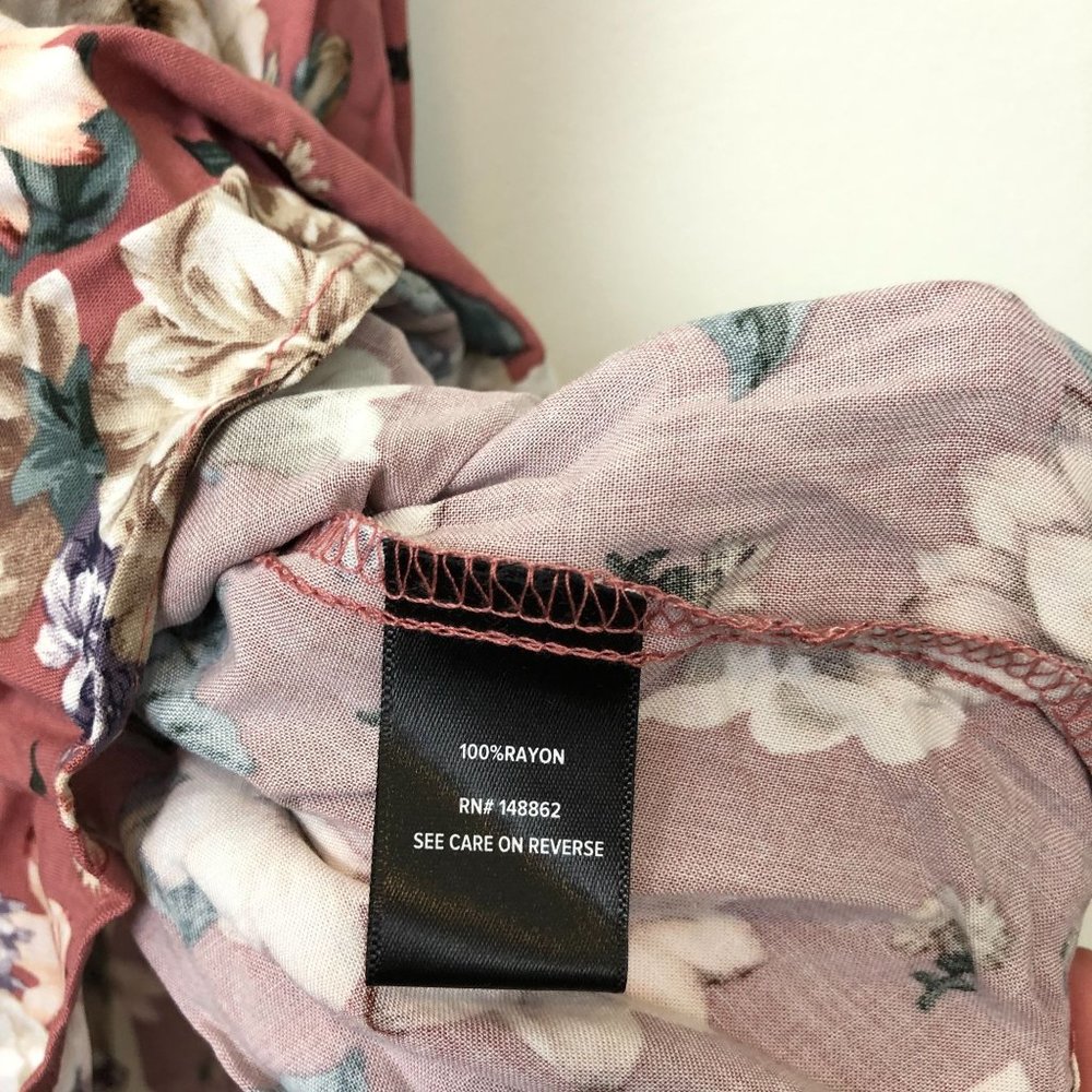 Torrid Off Shoulder Challis Floral Midi Dress Pink - Picture 6 of 6